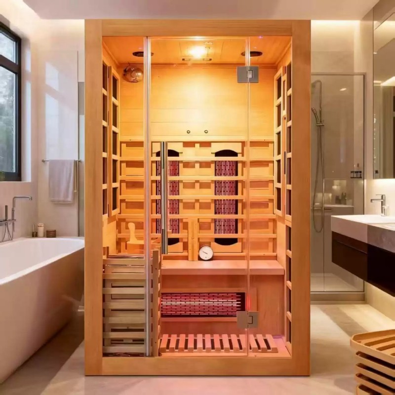 Baño de vapor de piedra volcánica para una sola persona